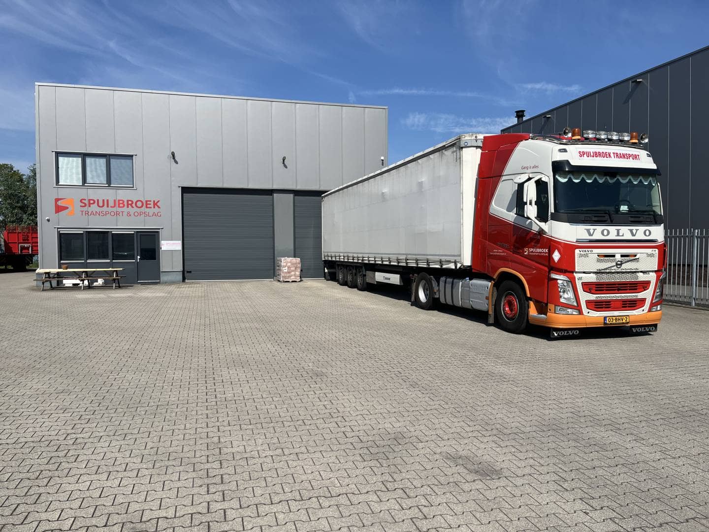 Tijdelijke opslag en overslag voor bouwmaterialen